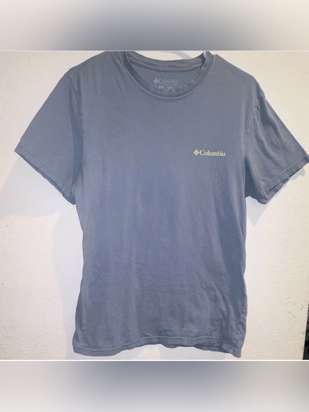 Columbia Men's Graphic Crewneck T-Shirt - Blue Gray (Medium)